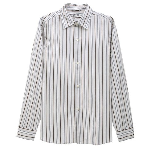 Mfpen Generous Shirt Vintage Brown Stripe M323-21 Degli Uberti